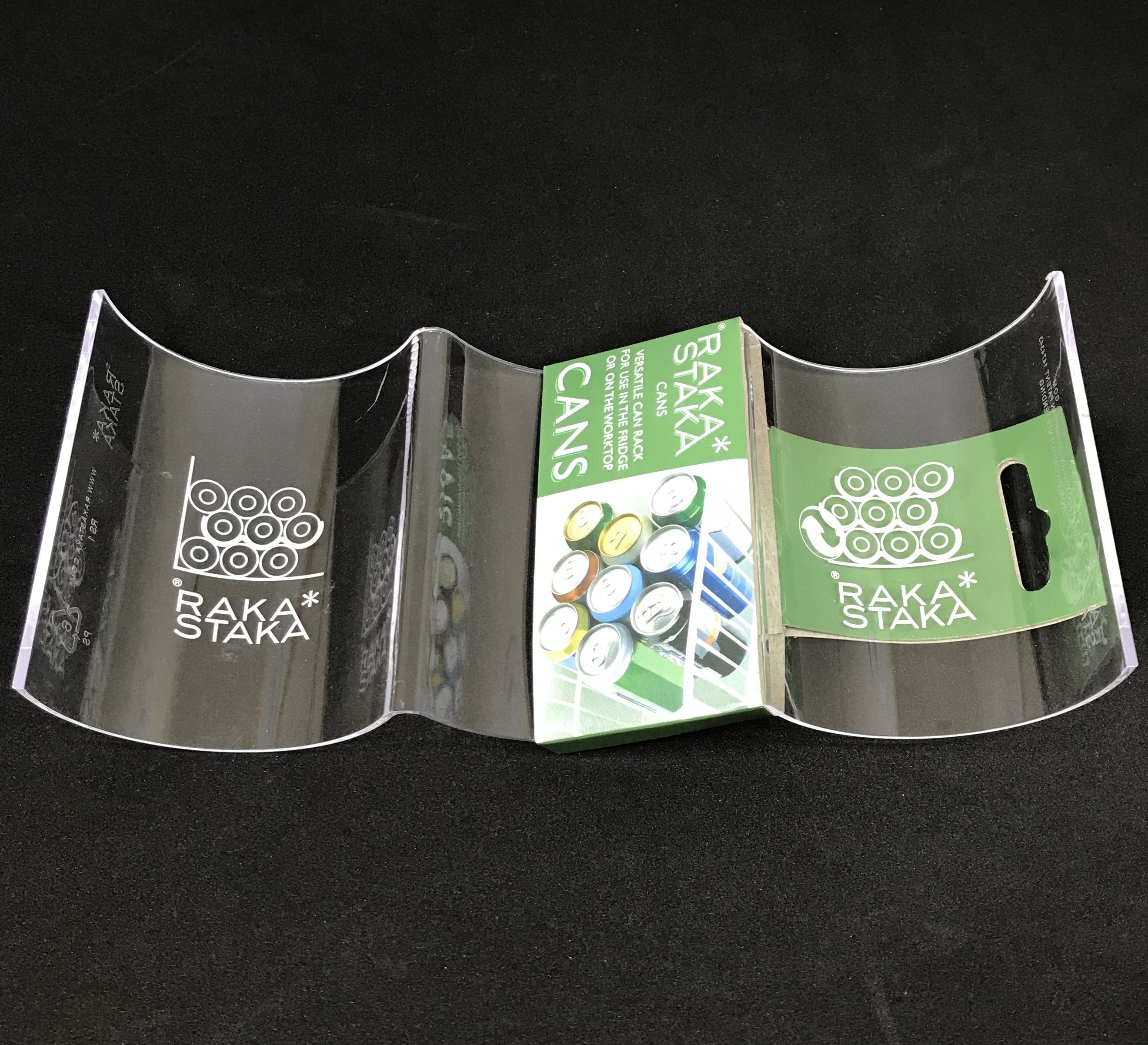 RakaStaka Cans - Space-Saving Beer and Soda Can Rack Ideal for in the Fridge (1 x Pack of 1) Supports 6+ Cans - As featured on Dragons' Den