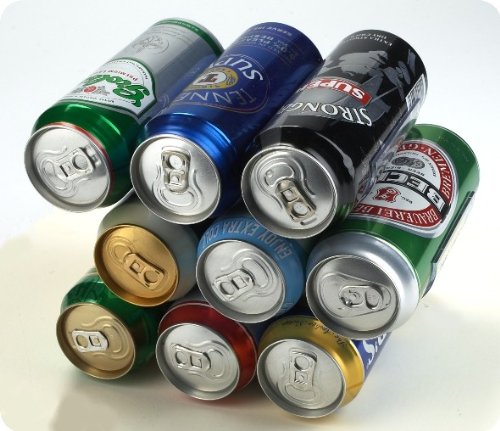 RakaStaka Cans - Space-Saving Beer and Soda Can Racks Ideal for in the Fridge (1 x Pack of 2) Supports 9+ Cans - As featured on Dragons' Den